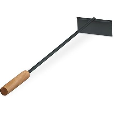 Relaxdays Metalen asschraper met houten handvat, 53 cm lang, voor barbecue, vuurplaats en oven, zwart/naturel Relaxdays Metalen asschraper met houten handvat, 53 cm lang, voor barbecue, vuurplaats en oven, zwart/naturel