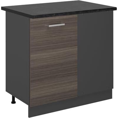 Vicco R-Line hoekonderkast elegant grijs 86 cm AP antraciet Relie deux côtés de la cuisine · Plan de travail incl. · Pieds réglables en hauteur · 1 Porte Vicco R-Line hoekonderkast elegant grijs 86 cm AP antraciet Relie deux côtés de la cuisine · Plan de travail incl. · Pieds réglables en hauteur · 1 Porte