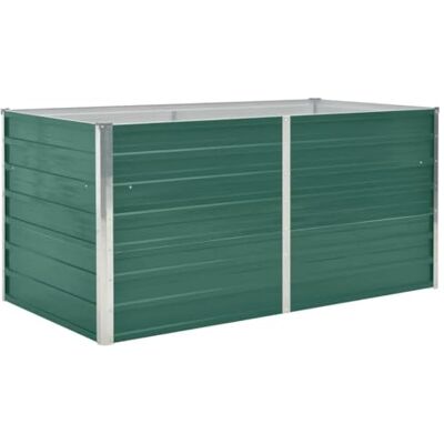 vidaXL Tuinbak van verzinkt staal, 160 x 80 x 77 cm, groen, veiligheidsrand, opvouwbaar, voor bloemen en groenten, doe-het-zelf, balkon, terras of tuin vidaXL Tuinbak van verzinkt staal, 160 x 80 x 77 cm, groen, veiligheidsrand, opvouwbaar, voor bloemen en groenten, doe-het-zelf, balkon, terras of tuin