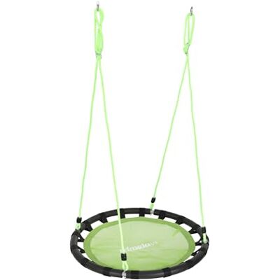 Relaxdays Nest Schommel Ronde Hangende Schommel voor Kinderen & Volwassenen Buiten Verstelbaar Ø: 80cm Tot 100kg Groen Relaxdays Nest Schommel Ronde Hangende Schommel voor Kinderen & Volwassenen Buiten Verstelbaar Ø: 80cm Tot 100kg Groen