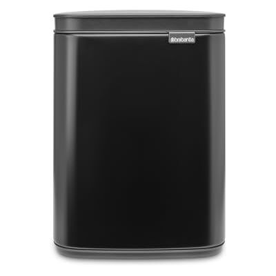 Brabantia Afvalemmer van 4 l – klein en elegant – gemakkelijk te openen en zacht sluitend deksel – hygiënisch en ruimtebesparend – wandbevestiging – voor badkamer, toilet, slaapkamer – zwart Brabantia Afvalemmer van 4 l – klein en elegant – gemakkelijk te openen en zacht sluitend deksel – hygiënisch en ruimtebesparend – wandbevestiging – voor badkamer, toilet, slaapkamer – zwart