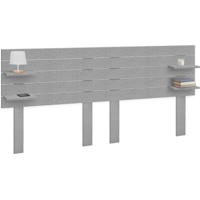 DHOME Hoofdeinde met planken van gerecycled hout, DM, met poten aan de muur, palletstijl, vintage, Scandinavisch, hardware inbegrepen (horizontaal pallet, grijze oren, 270 cm) DHOME Hoofdeinde met planken van gerecycled hout, DM, met poten aan de muur, palletstijl, vintage, Scandinavisch, hardware inbegrepen (horizontaal pallet, grijze oren, 270 cm)