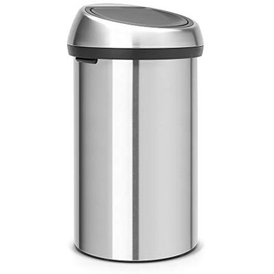 Brabantia Touch Bin 484506 vuilbak, 60 l, roestvrij staal, mat, anti-vingerafdruk Brabantia Touch Bin 484506 vuilbak, 60 l, roestvrij staal, mat, anti-vingerafdruk