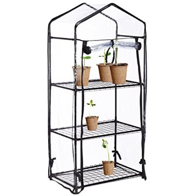 Relaxdays Balkonkas van pvc-folie, staalfolie, 126 x 59 x 37 cm, zwart/transparant Relaxdays Balkonkas van pvc-folie, staalfolie, 126 x 59 x 37 cm, zwart/transparant