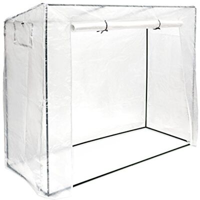 Relaxdays Tomatenkas XL dekzeil met schuin dak frame en plantenhoes H x B x D: 160 x 200 x 82 cm tomatentent, groen Relaxdays Tomatenkas XL dekzeil met schuin dak frame en plantenhoes H x B x D: 160 x 200 x 82 cm tomatentent, groen