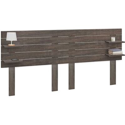 DHOME Hoofdeinde met planken van gerecycled hout, DM, met poten aan de muur, palletstijl, vintage, Scandinavisch, hardware inbegrepen (horizontaal pallet, Amazonas-eik, 210 cm) DHOME Hoofdeinde met planken van gerecycled hout, DM, met poten aan de muur, palletstijl, vintage, Scandinavisch, hardware inbegrepen (horizontaal pallet, Amazonas-eik, 210 cm)