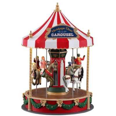 Lemax Caddington Village-Sights & Sounds: Christmas Cheer Carousel-(14821) Lemax Caddington Village-Sights & Sounds: Christmas Cheer Carousel-(14821)