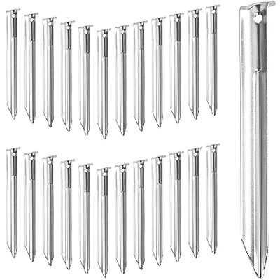 Relaxdays 25 stuks stalen haringen, V-vorm, 18 x 2 x 1,5 cm, tenten, luifels, zilver Relaxdays 25 stuks stalen haringen, V-vorm, 18 x 2 x 1,5 cm, tenten, luifels, zilver