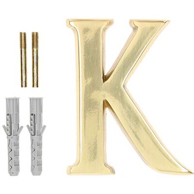 KOTARBAU ® Letter "K" van messing 10 cm voor huizen, vestigingen, hotels, appartementen, monumenten, grafstenen, 100% messing KOTARBAU ® Letter "K" van messing 10 cm voor huizen, vestigingen, hotels, appartementen, monumenten, grafstenen, 100% messing