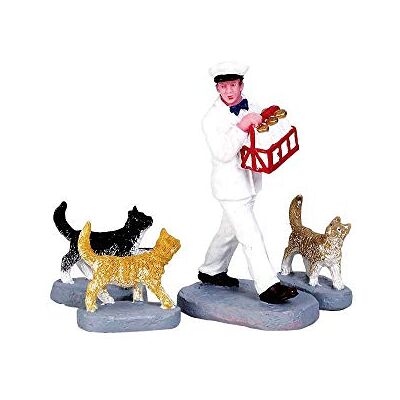 Lemax Christmas Village Merry Milkman Set van 4-72511 Lemax Christmas Village Merry Milkman Set van 4-72511