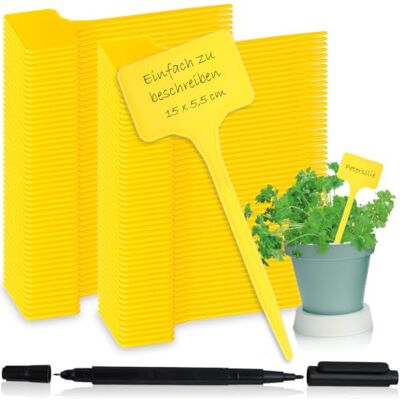 com-four ® 100 x plantenetiketten met dubbele punt marker com-four ® 100 x plantenetiketten met dubbele punt marker