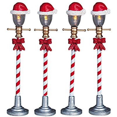 Lemax Santa Hat Street Lamp Set van 4 B/O (4,5 V) Lemax Santa Hat Street Lamp Set van 4 B/O (4,5 V)