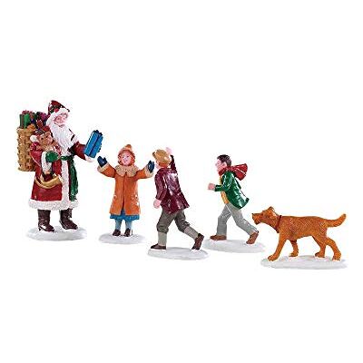 Lemax Set van 5 kerstmanfiguren met kinderen 92745 Lemax Set van 5 kerstmanfiguren met kinderen 92745
