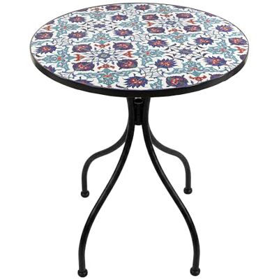 AXI Amélie Bistrotafel, mozaïek, felblauw, bijzettafel voor buiten, voor tuin/balkon/terras, 60 x 60 x 75 cm AXI Amélie Bistrotafel, mozaïek, felblauw, bijzettafel voor buiten, voor tuin/balkon/terras, 60 x 60 x 75 cm