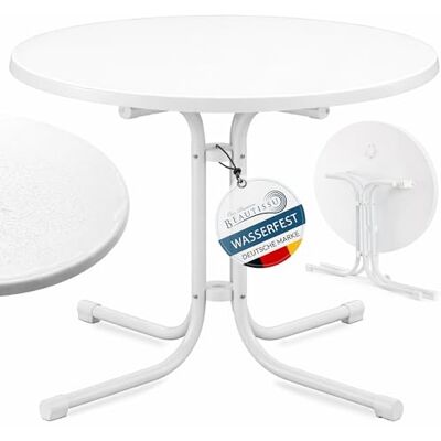 Beautissu Bistrotafel voor buiten, rond, waterdicht, opvouwbaar, camping, feest Beautissu Bistrotafel voor buiten, rond, waterdicht, opvouwbaar, camping, feest
