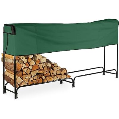 Relaxdays Houten rek met deksel voor binnen en buiten, houten rek van staal, 122 x 250 x 30 cm, zwart/groen Relaxdays Houten rek met deksel voor binnen en buiten, houten rek van staal, 122 x 250 x 30 cm, zwart/groen