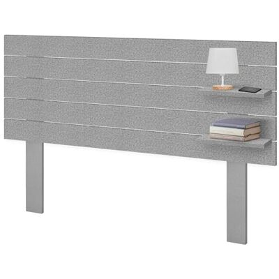 DHOME Hoofdeinde met planken van gerecycled hout, DM, met poten aan de muur, palletstijl, vintage, Scandinavisch, hardware inbegrepen (horizontaal pallet, grijze oren, 160 cm) DHOME Hoofdeinde met planken van gerecycled hout, DM, met poten aan de muur, palletstijl, vintage, Scandinavisch, hardware inbegrepen (horizontaal pallet, grijze oren, 160 cm)