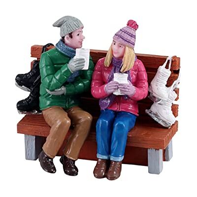 Lemax 12046 Caddington Village figuur: warme cacaodrinkers Lemax 12046 Caddington Village figuur: warme cacaodrinkers