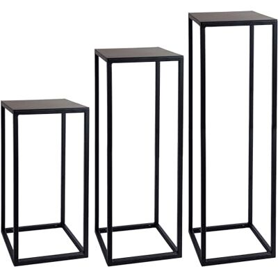 Natural Goods Berlin 1 x rechthoekige plantenstandaard van metaal voor binnen en buiten, weerbestendige bijzettafel voor balkon, terras, tuin, appartement (zwart, 70 cm) Natural Goods Berlin 1 x rechthoekige plantenstandaard van metaal voor binnen en buiten, weerbestendige bijzettafel voor balkon, terras, tuin, appartement (zwart, 70 cm)