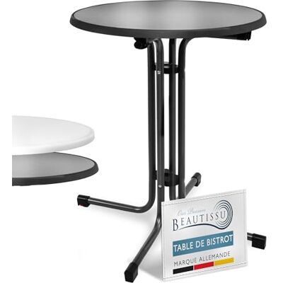Beautissu Bistrotafel voor buiten, rond, inklapbaar, balkon, tuin, eetkamer Beautissu Bistrotafel voor buiten, rond, inklapbaar, balkon, tuin, eetkamer