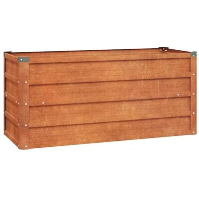 vidaXL Verhoogd bed voor de tuin, bloembak, plantenbak, bloempot, balkon, terras, buiten, roestkleurig, 100 x 40 x 45 cm, cortenstaal vidaXL Verhoogd bed voor de tuin, bloembak, plantenbak, bloempot, balkon, terras, buiten, roestkleurig, 100 x 40 x 45 cm, cortenstaal