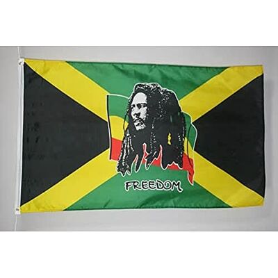 AZ FLAG Vlag Bob Marley 90 x 150 cm Rasta Jamaica vlaggen banner 0,9 x 1,5 m van licht polyester AZ FLAG Vlag Bob Marley 90 x 150 cm Rasta Jamaica vlaggen banner 0,9 x 1,5 m van licht polyester