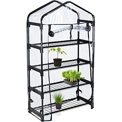 Relaxdays Balkonkas, PVC-folie, staalfolie, 125 x 69 x 29 cm, zwart/transparant Relaxdays Balkonkas, PVC-folie, staalfolie, 125 x 69 x 29 cm, zwart/transparant
