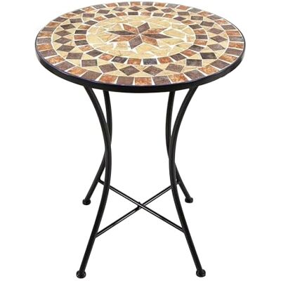 AXI Amélie Bistrotafel, mozaïek, aardebruin, bijzettafel voor buiten, voor tuin/balkon/terras, 60 x 60 x 75 cm AXI Amélie Bistrotafel, mozaïek, aardebruin, bijzettafel voor buiten, voor tuin/balkon/terras, 60 x 60 x 75 cm
