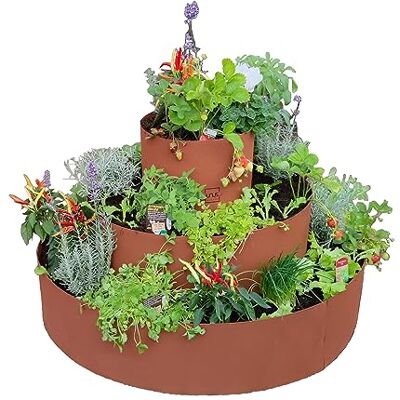 UNUS Garden Set van 3 ronde plantenspiralen voor terras en tuin, metaal, 3 niveaus, Ø 40 cm, 80 cm, 120 cm UNUS Garden Set van 3 ronde plantenspiralen voor terras en tuin, metaal, 3 niveaus, Ø 40 cm, 80 cm, 120 cm