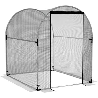 Outsunny Insectenbeschermingsnet 1,2 x 1,5 m Met deur Met stalen frame Voor tuin, balkon HDPE Zwart Outsunny Insectenbeschermingsnet 1,2 x 1,5 m Met deur Met stalen frame Voor tuin, balkon HDPE Zwart