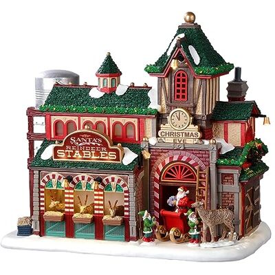 Lemax Christmas Village 25926 Kerstman rendierstallen Lemax Christmas Village 25926 Kerstman rendierstallen