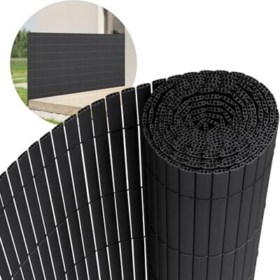 ECD Germany PVC privacyscherm, 100 x 1000 cm (2 x 5 m), antraciet, inkijkbescherming voor tuin, balkon, inkijkbescherming, uv-bestendig, versterking met 3 gewichten, ondoorzichtige lamellen, ECD Germany PVC privacyscherm, 100 x 1000 cm (2 x 5 m), antraciet, inkijkbescherming voor tuin, balkon, inkijkbescherming, uv-bestendig, versterking met 3 gewichten, ondoorzichtige lamellen,