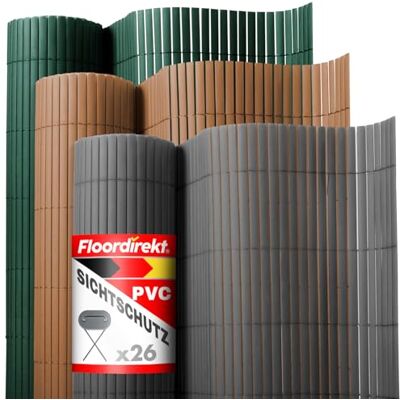 Floordirekt pvc inkijkbescherming voor tuin, balkon en terras, visuele bescherming voor buiten, in verschillende kleuren en maten verkrijgbaar, 100 x 300 cm, grijs Floordirekt pvc inkijkbescherming voor tuin, balkon en terras, visuele bescherming voor buiten, in verschillende kleuren en maten verkrijgbaar, 100 x 300 cm, grijs