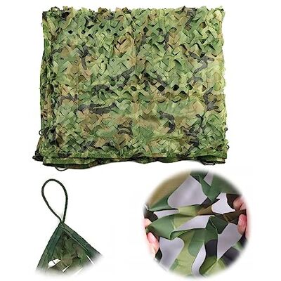 WOLWES Militair Camouflagenet, Zonnezeil, Camouflage, Schaduwnet Canvas Camouflage, Camouflagenet voor Terras, Tuin, Autozeil, Camping, Decoratie (Maat: 5 x 5 m) WOLWES Militair Camouflagenet, Zonnezeil, Camouflage, Schaduwnet Canvas Camouflage, Camouflagenet voor Terras, Tuin, Autozeil, Camping, Decoratie (Maat: 5 x 5 m)