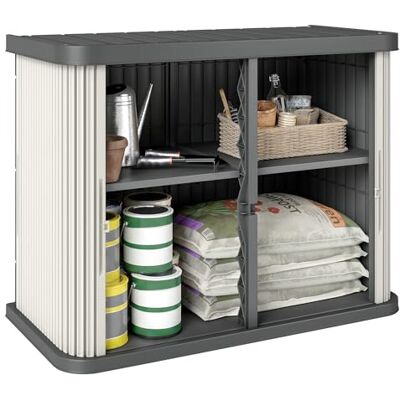 Outsunny Opbergkist voor buiten, 480 l, 120,5 x 59,5 x 92 cm, lichtbruin Outsunny Opbergkist voor buiten, 480 l, 120,5 x 59,5 x 92 cm, lichtbruin