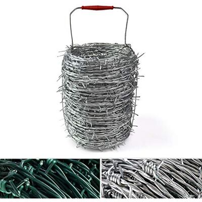 Floordirekt 50 m verzinkt prikkeldraad, 1,7 mm voor wildlife hek, boshek, geknoopte gaas (verzinkt staal) Floordirekt 50 m verzinkt prikkeldraad, 1,7 mm voor wildlife hek, boshek, geknoopte gaas (verzinkt staal)