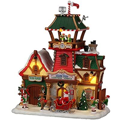 Lemax 25864-UK Santa's Wonderland Lighted Buildings: verkeerstoren op de Noordpool Lemax 25864-UK Santa's Wonderland Lighted Buildings: verkeerstoren op de Noordpool