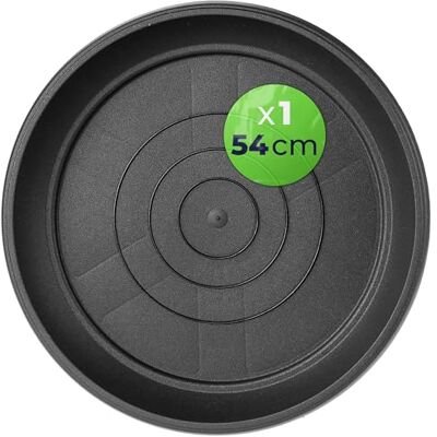 KADAX Bloempotschotel, rond, diameter 54 cm, kunststof onderzetter voor binnen en buiten, accessoires voor bloempotten en plantenpotten (antraciet) KADAX Bloempotschotel, rond, diameter 54 cm, kunststof onderzetter voor binnen en buiten, accessoires voor bloempotten en plantenpotten (antraciet)