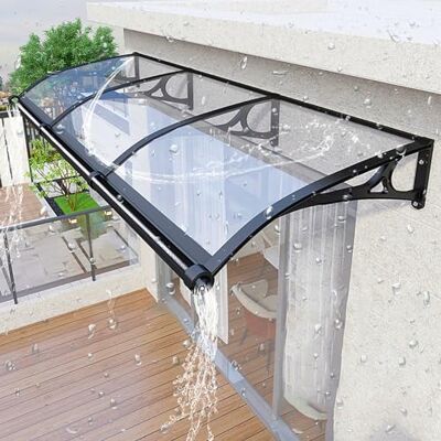 DSEWTEZXI Boog, polycarbonaat, terras, dak, bescherming tegen regen, deurluifel, ramen, buiten, veranda, luifel, dak, uv-bescherming, voordeur, bescherming tegen regen en sneeuw DSEWTEZXI Boog, polycarbonaat, terras, dak, bescherming tegen regen, deurluifel, ramen, buiten, veranda, luifel, dak, uv-bescherming, voordeur, bescherming tegen regen en sneeuw
