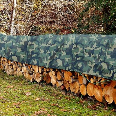 KARAT Beschermend zeil waterdicht, scheurvast zeildoek Dekzeil met Roestvrij Ogen Buitenafdekking voor Werk Dikke dichtheid 100 g/m², Camouflage 1,5x6 m KARAT Beschermend zeil waterdicht, scheurvast zeildoek Dekzeil met Roestvrij Ogen Buitenafdekking voor Werk Dikke dichtheid 100 g/m², Camouflage 1,5x6 m