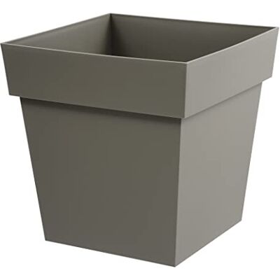 EDA Plastiques Toscane vierkante pot taupe 39 x 39 x 39 cm 13627 BR.T SX3 EDA Plastiques Toscane vierkante pot taupe 39 x 39 x 39 cm 13627 BR.T SX3