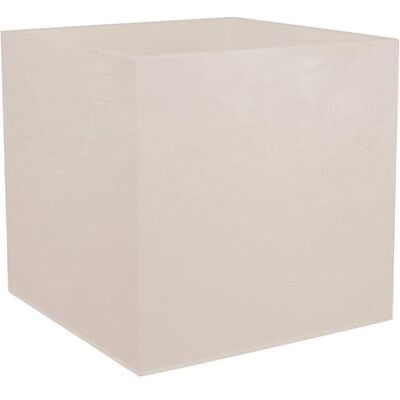 EDA Volcania 57 L vierkante pot 50 cm Imitatiesteen decor Dubbelwandig Wateropslagzone 49,5 x 49,5 x 49,5 cm Kalkbeige EDA Volcania 57 L vierkante pot 50 cm Imitatiesteen decor Dubbelwandig Wateropslagzone 49,5 x 49,5 x 49,5 cm Kalkbeige