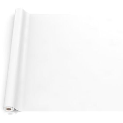 ANRO Afwasbaar tafelzeil, voor buiten, binnen, 500 x 140 cm (5 m), met afgesneden rand, wit ANRO Afwasbaar tafelzeil, voor buiten, binnen, 500 x 140 cm (5 m), met afgesneden rand, wit