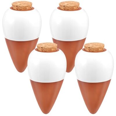 TNTGMG 4 stuks terracotta planten irrigatiebollen 320 ml langzame afgifte voor binnen en buiten 8,2 x 8,2 x 14,23 cm TNTGMG 4 stuks terracotta planten irrigatiebollen 320 ml langzame afgifte voor binnen en buiten 8,2 x 8,2 x 14,23 cm