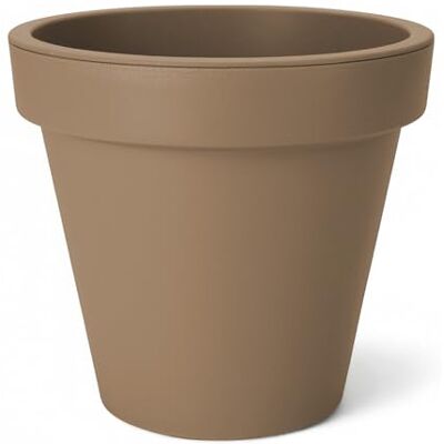 Spetebo Ronde bloempot van kunststof, XXL, diameter 58 cm, mokka, grote bloempot voor binnen en buiten, tuinbloempot Spetebo Ronde bloempot van kunststof, XXL, diameter 58 cm, mokka, grote bloempot voor binnen en buiten, tuinbloempot
