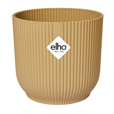Elho Vibes Fold rond 18 – bloempot voor binnen – 100% gerecyclede kunststof – Ø 18,4 x H 16,8 cm – geel/botergeel Elho Vibes Fold rond 18 – bloempot voor binnen – 100% gerecyclede kunststof – Ø 18,4 x H 16,8 cm – geel/botergeel