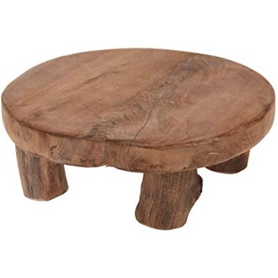 Spetebo kruk van echt teakhout 20 x 7 cm Kleine massieve decoratieve krukken handgemaakt Spetebo kruk van echt teakhout 20 x 7 cm Kleine massieve decoratieve krukken handgemaakt