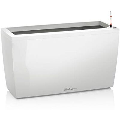 Lechuza Premium Cararo bloempot voor binnen, geïntegreerd waterreservoir, wit, 75 x 30 x 43 cm Lechuza Premium Cararo bloempot voor binnen, geïntegreerd waterreservoir, wit, 75 x 30 x 43 cm