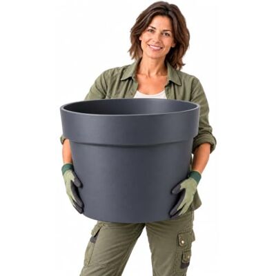 BigDean XXL bloempot Ø 60 cm met wielen en 93 liter waterreservoir Bloempot met waterreservoir, grote bloempot voor binnen en buiten, weerbestendig kunststof BigDean XXL bloempot Ø 60 cm met wielen en 93 liter waterreservoir Bloempot met waterreservoir, grote bloempot voor binnen en buiten, weerbestendig kunststof