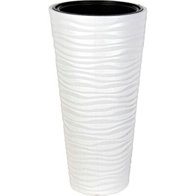 generic Lange bloempot, vaas, wit, 80 cm, voor binnen en buiten generic Lange bloempot, vaas, wit, 80 cm, voor binnen en buiten